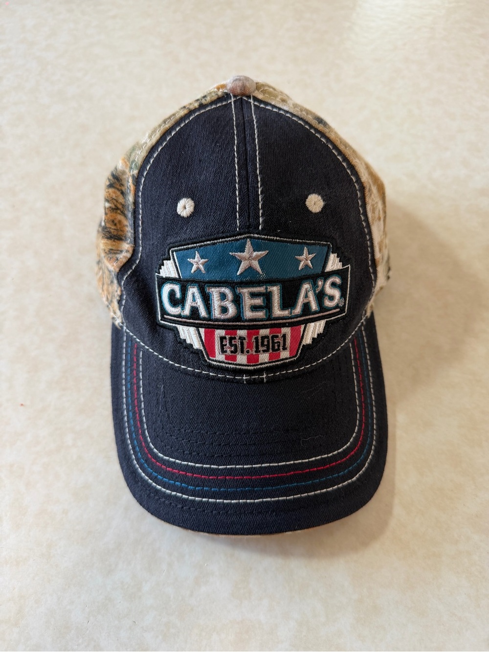 Vintage Cabela’s Est. 1961 Camo Patch Hat / Baseball Cap